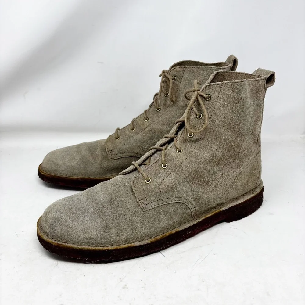 Clarks Originals Desert Mali Mens Size 13 Taupe Suede Chukka Boots Crepe Sole